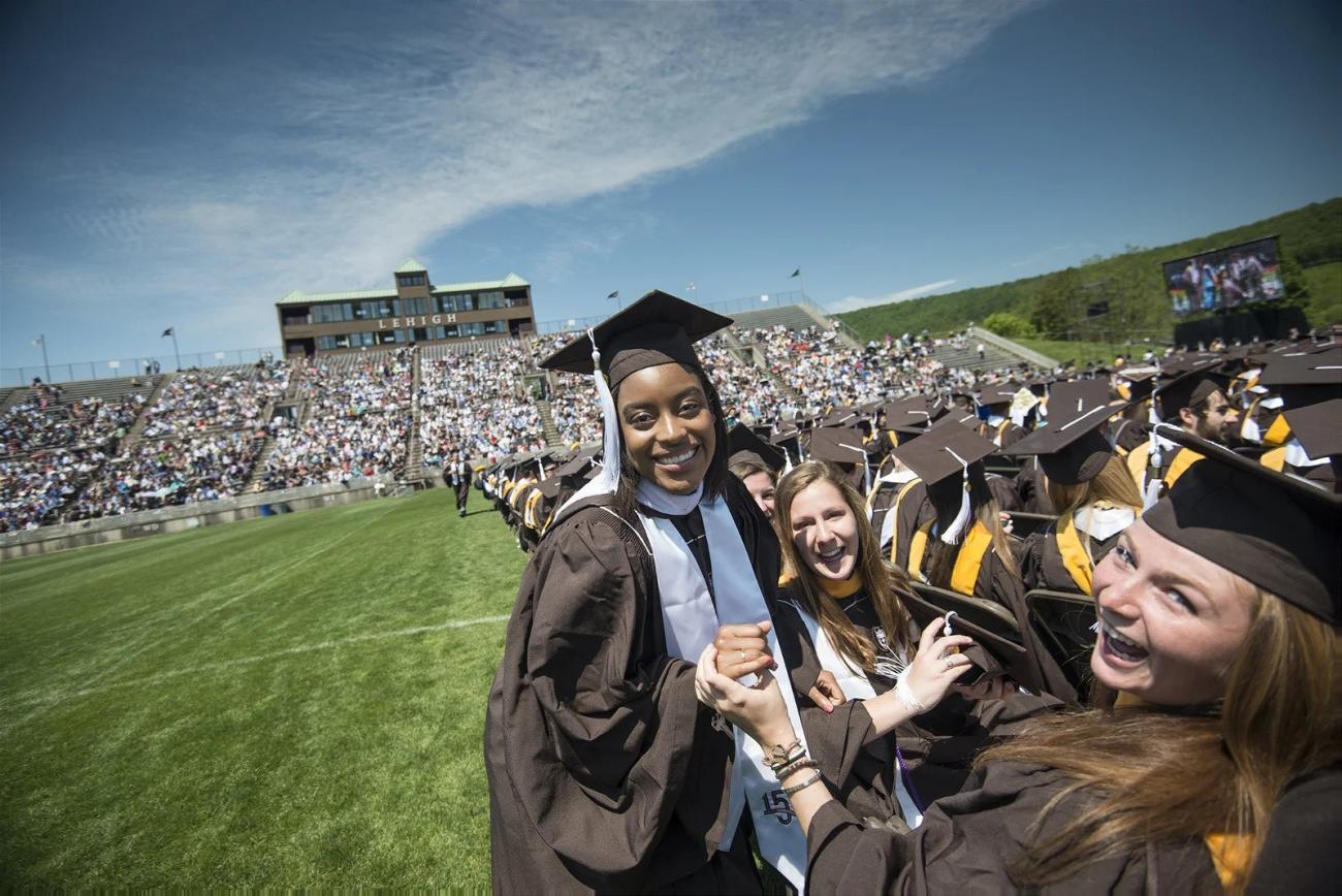 Students at graduation